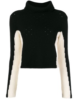 cashmere color-block jumper