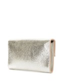 champagne Emmie leather clutch bag