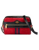 red Ophidia suede mini bag
