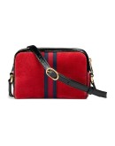 red Ophidia suede mini bag