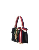 black Sylvie GG velvet small shoulder bag