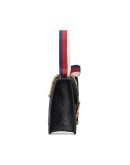 black Sylvie GG velvet small shoulder bag