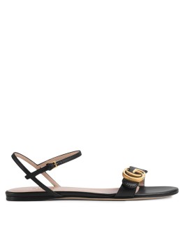 Double G leather sandals