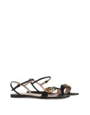 Double G leather sandals