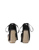 Crochet platform espadrilles