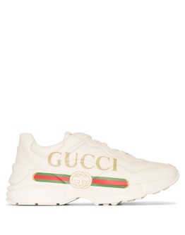 Rhyton Gucci logo leather sneakers