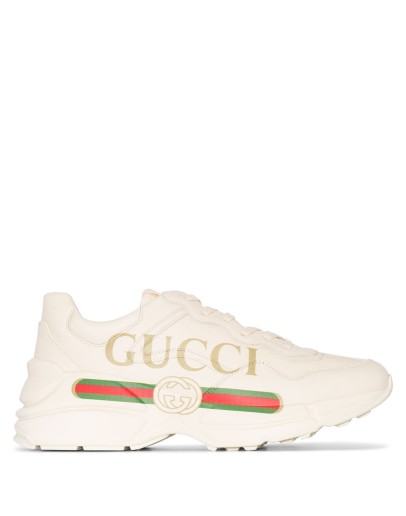 Rhyton Gucci logo leather sneakers