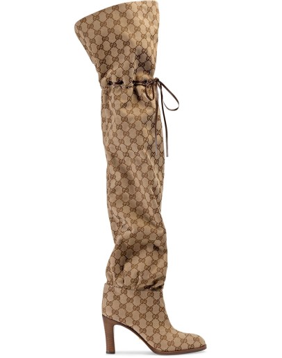 Original GG 85mm canvas over-the-knee boots