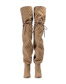 Original GG 85mm canvas over-the-knee boots