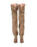 Original GG 85mm canvas over-the-knee boots