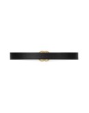 Leather belt with torchon Double G buckle