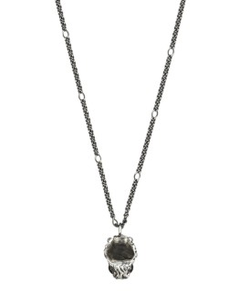 Lion head necklace with crystal