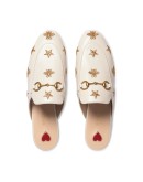 Princetown embroidered leather slipper