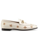 Gucci Jordaan embroidered leather loafer