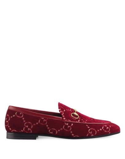 Gucci Jordaan GG velvet loafer