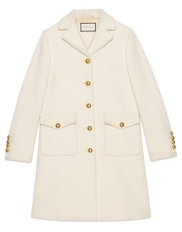 Wool coat with Double G