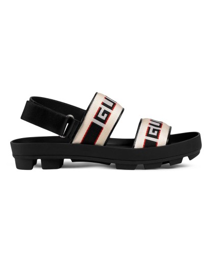 Gucci stripe strap sandal