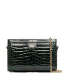 Ophidia small croc-effect shoulder bag