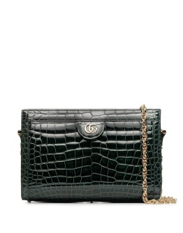 Ophidia small croc-effect shoulder bag