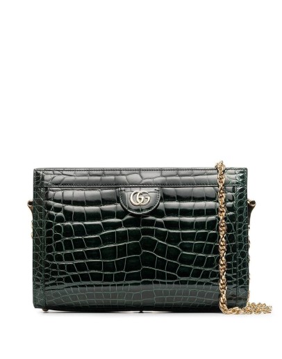Ophidia small croc-effect shoulder bag