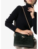 Ophidia small croc-effect shoulder bag