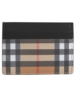 Vintage Check leather cardholder