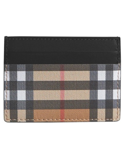 Vintage Check leather cardholder