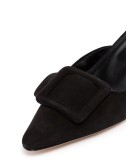 Maysale 50mm suede mules