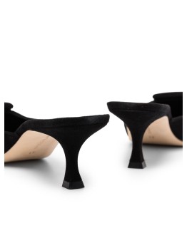 Maysale 50mm suede mules