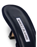 blue Maysale 50 buckle suede mules