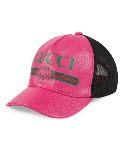 logo print baseball cap