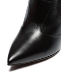 black Rockoko 105 leather and fabric over the knee boots