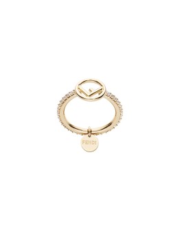 crystal-embellished logo ring