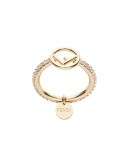 crystal-embellished logo ring