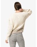 stripe-hem wool and alpaca blend jumper