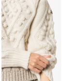 stripe-hem wool and alpaca blend jumper
