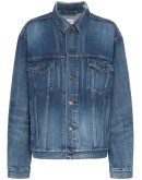 printed logo denim jacket