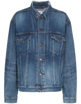 printed logo denim jacket