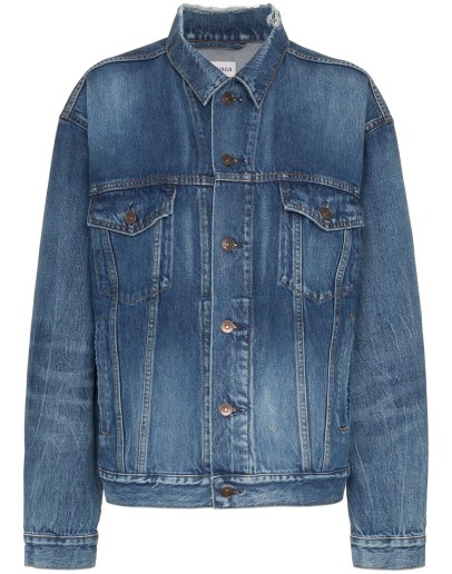 printed logo denim jacket