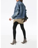 printed logo denim jacket