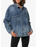 printed logo denim jacket