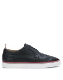 piped-trim textured brogues