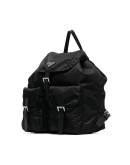logo plaque buckled backpack