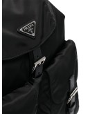 logo plaque buckled backpack