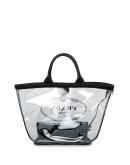 sheer logo tote bag