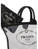 sheer logo tote bag