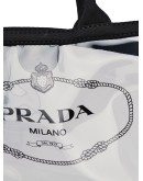 sheer logo tote bag