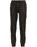 slim leg leather track pants