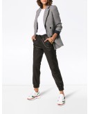 slim leg leather track pants