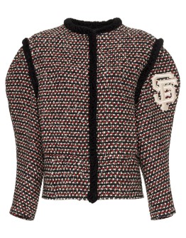 embroidered tweed jacket